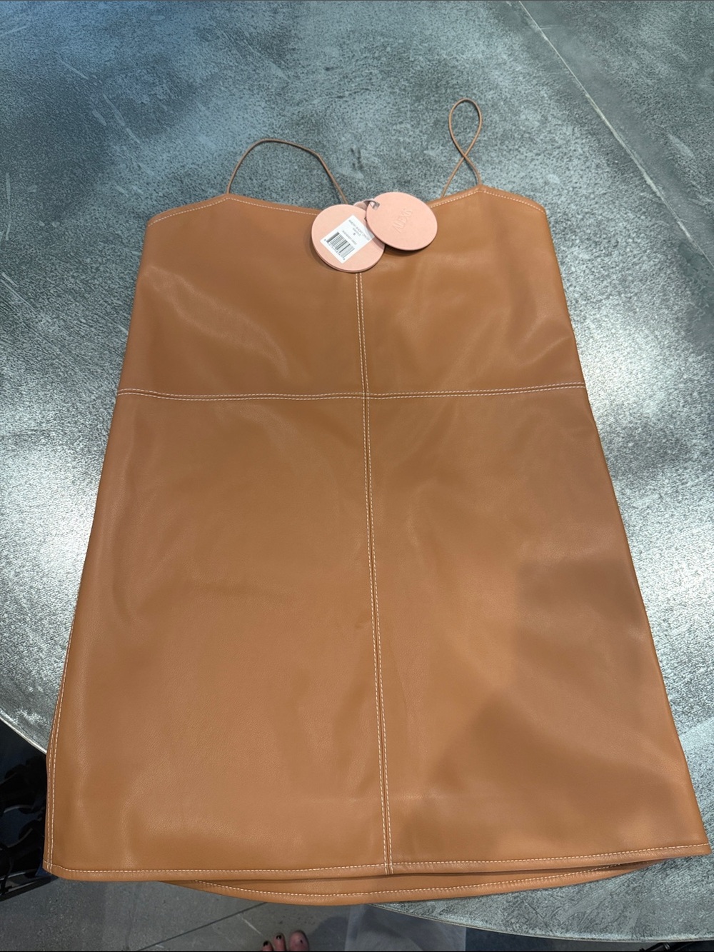 Alexis Saddle Faux Leather Mini Dress
